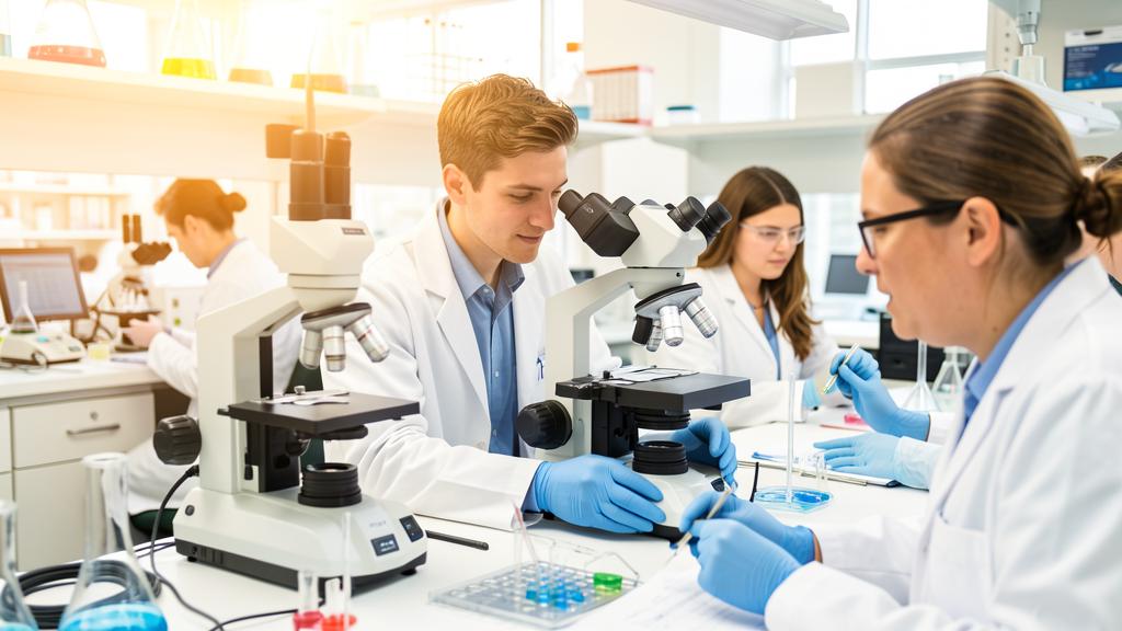 Dr. Amara Osei conducting HIV vaccine research